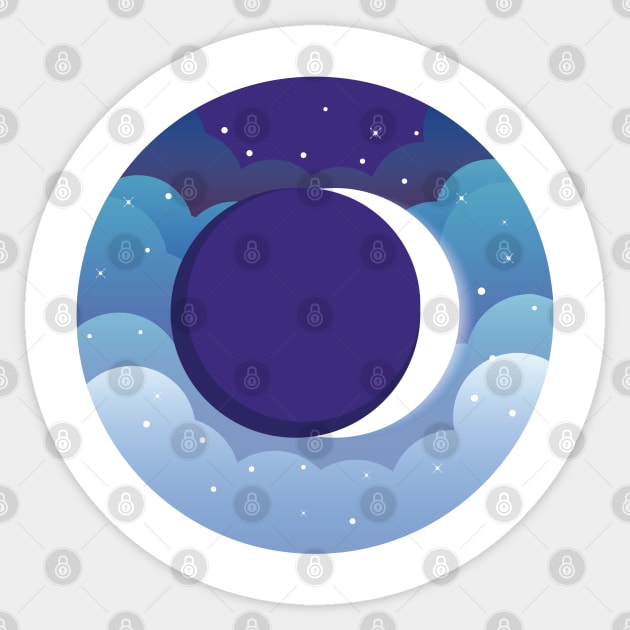 Solar Eclipse Sticker by Shelby Ly Designs